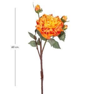 Yapay Çiçek, Şakayık, Kurumuş Efektli, Turuncu - 60 cm