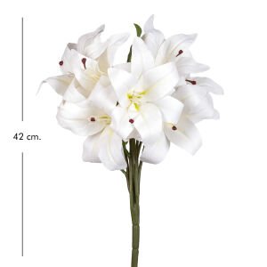 Yapay Lilyum Demet Beyaz 42 Cm.