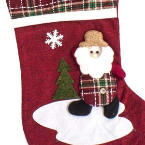 Dekoratif Çorap Yılbaşı 29x45 Cm. Noel Baba Model