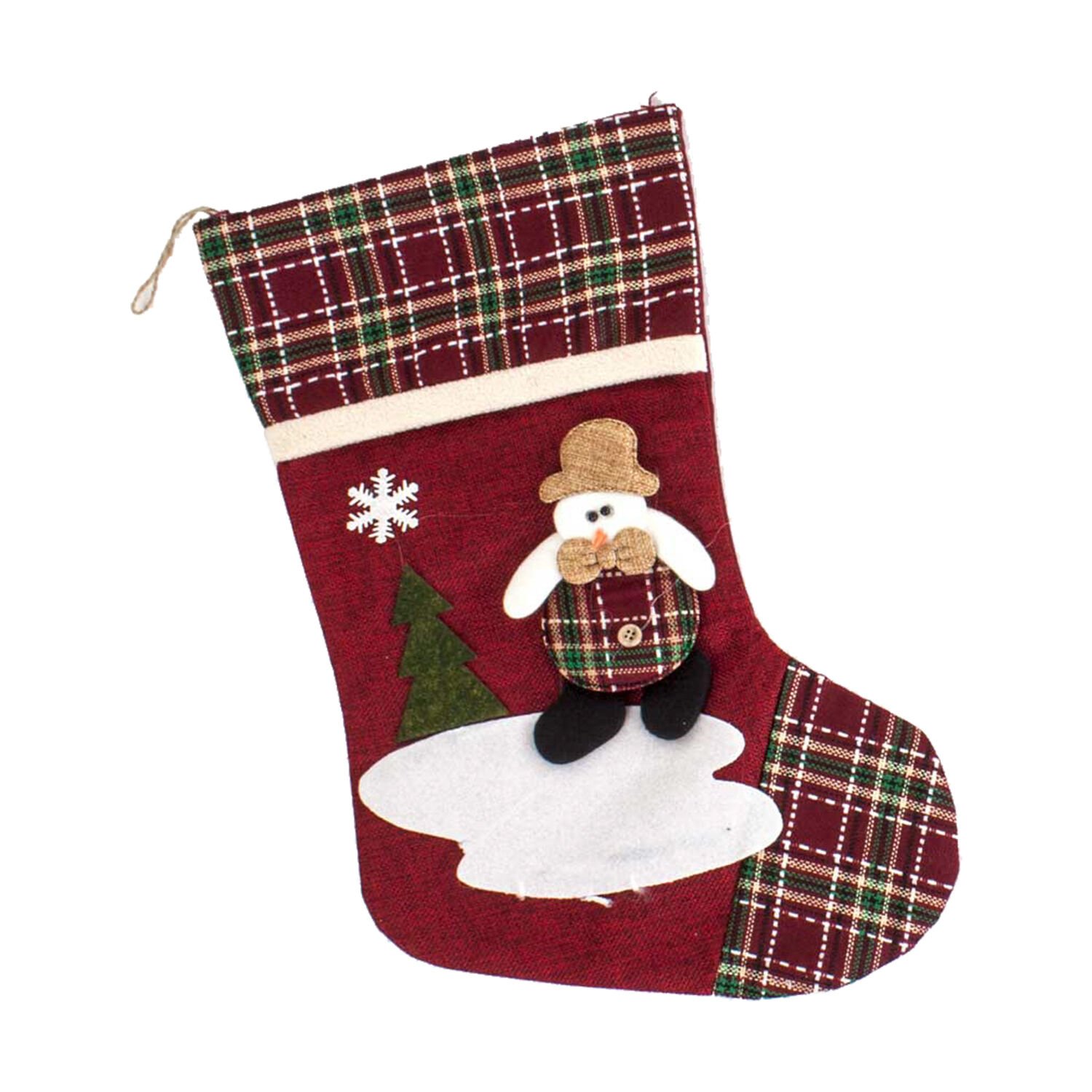 Yılbaşı Çorabı, Kardan Adam Model - 29x45 cm