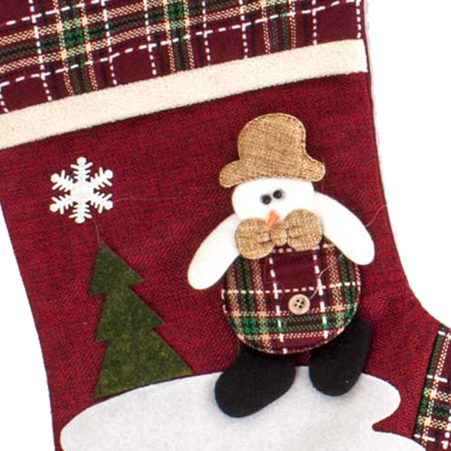 Yılbaşı Çorabı, Kardan Adam Model - 29x45 cm