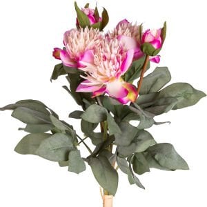 Yapay Çiçek Şakayık Demet Fuşya-Krem 60 Cm.