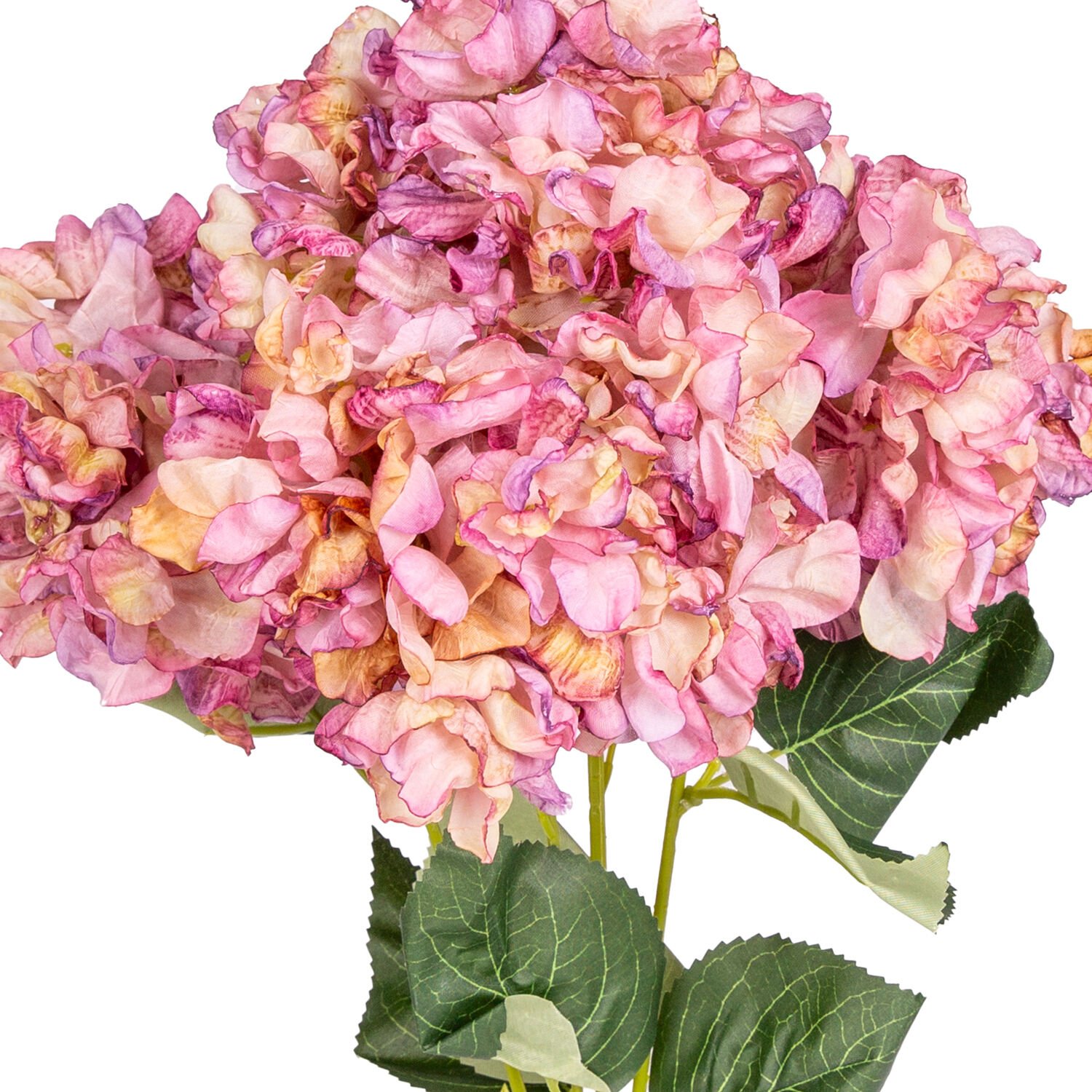 Yapay Çiçek, Ortanca, Kurumuş Efektli, Mor - 50 cm