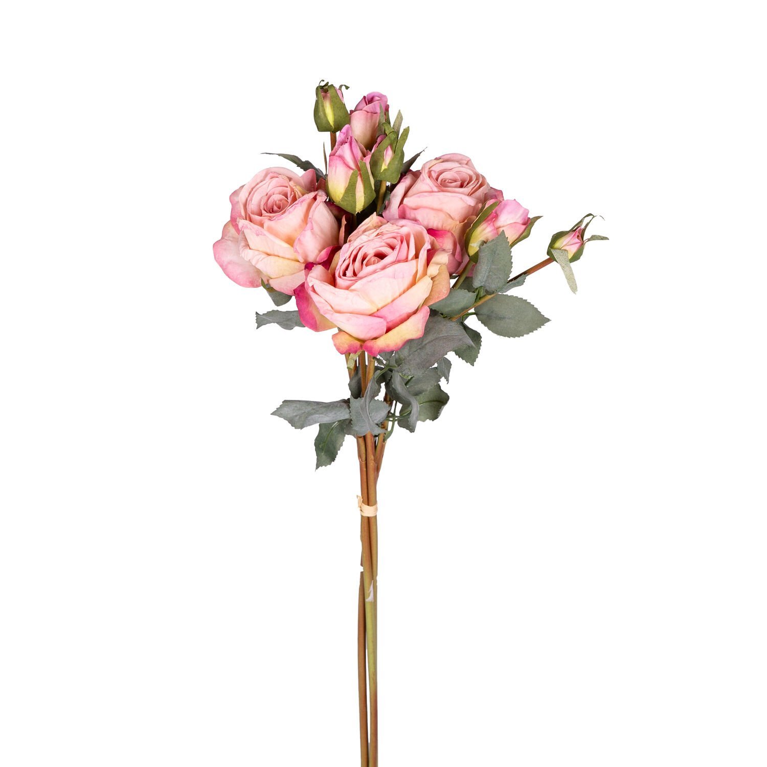 Yapay Gül Demeti 3 Dallı Açık Pembe 60 Cm.