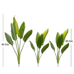 Yapay Starliçe Demet Gerçek Dokulu 15 Yaprak Yeşil 63 Cm.