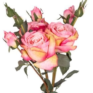 Yapay Gül Demeti 3 Dallı Koyu Pembe 60 Cm.