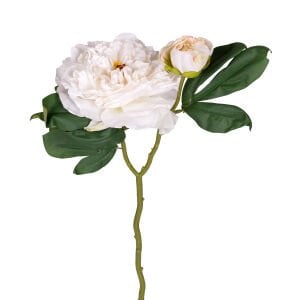 Yapay Gül, Tomurcuklu, Beyaz - 50 cm