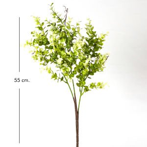 Yapay Okaliptus Demet Beyaz/Yeşil 55 Cm.