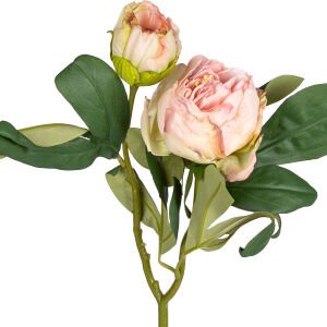 Yapay Çiçek Şakayık Kurumuş Efektli Pembe-Krem 50 Cm.