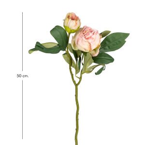 Yapay Çiçek Şakayık Kurumuş Efektli Pembe-Krem 50 Cm.