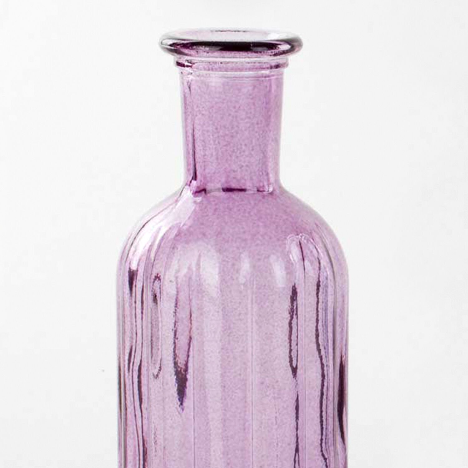 Cam Vazo, Renkli, Mor - 7,5x19 cm