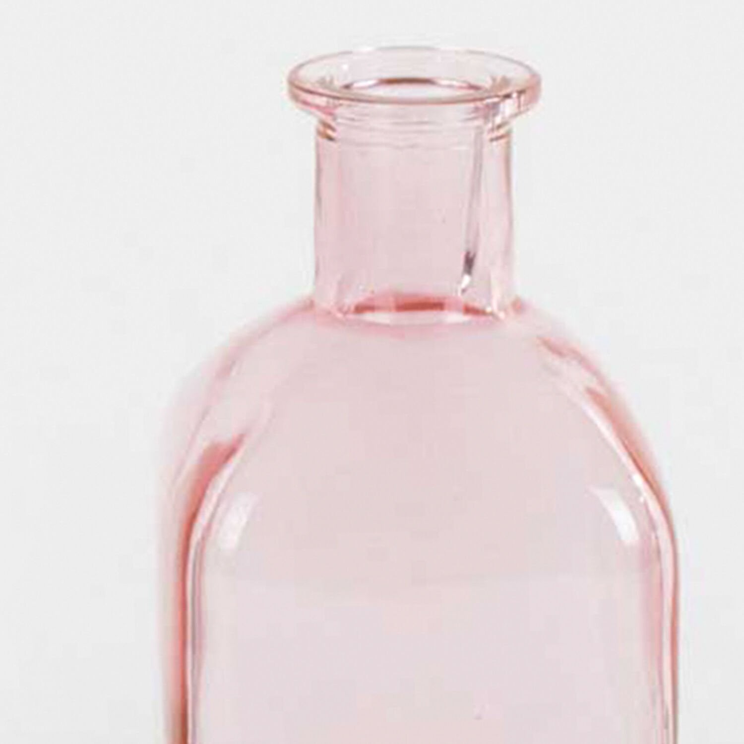 Cam Vazo, Renkli, Pembe - 6,5x6,5x13 cm