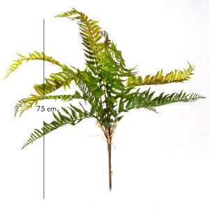 Yapay Bitki Fujer/Eğrelti Otu Kızıl/Yeşil 75 Cm.