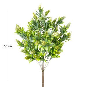 Yapay Çiçekli Bitki Krem-Yeşil 55 Cm.