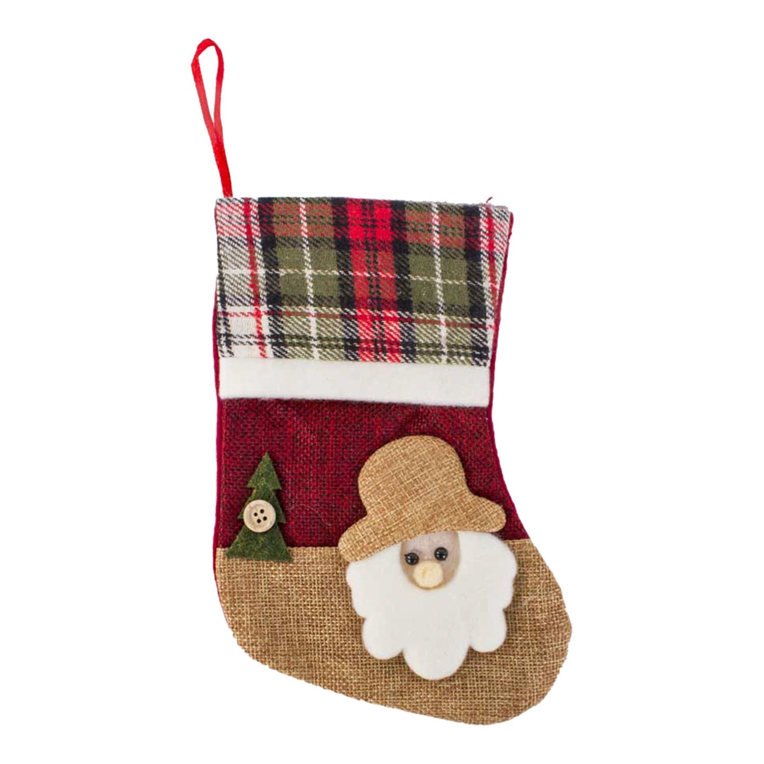 Askılı Yılbaşı Çorabı, Noel Baba - 14x19 cm