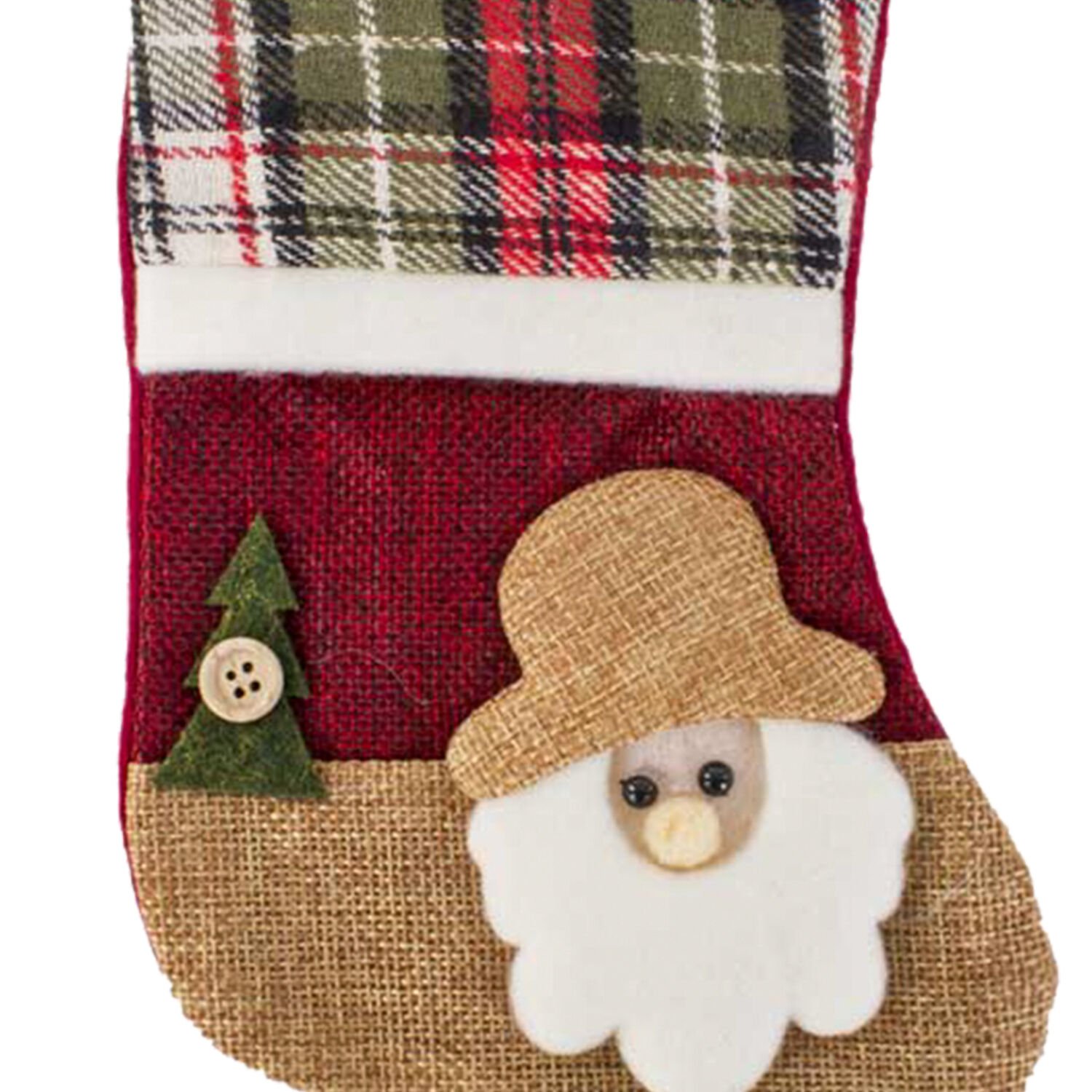 Askılı Yılbaşı Çorabı, Noel Baba - 14x19 cm