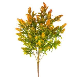 Yapay Çiçekli Bitki Turuncu-Yeşil 55 Cm.