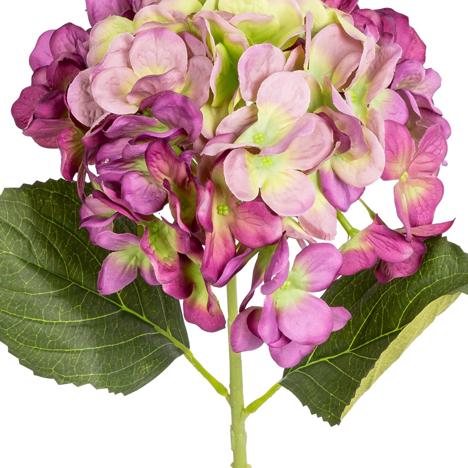 Yapay Ortanca, Mor/Yeşil - 47 cm