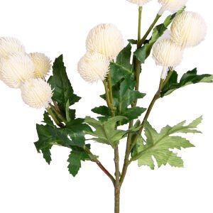Yapay Çiçek Top Çiçek Krem 56 Cm.