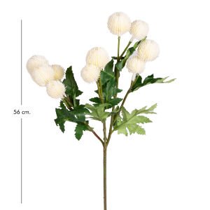 Yapay Çiçek Top Çiçek Krem 56 Cm.