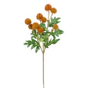 Yapay Çiçek, Top Çiçek, Turuncu - 56 cm
