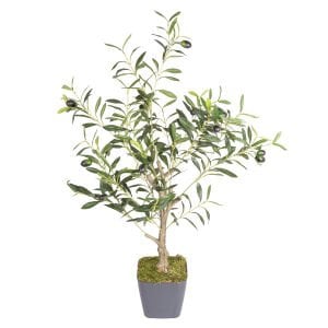 Saksıda Yapay Zeytin Ağacı 306 Yaprak Yeşil 80 Cm.