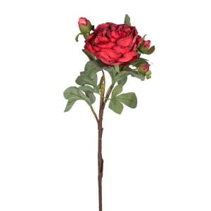 Yapay Çiçek Gül Dalı Kırmızı 58 Cm.