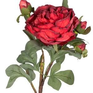 Yapay Çiçek Gül Dalı Kırmızı 58 Cm.