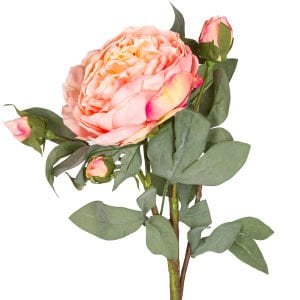 Yapay Çiçek Gül Dalı Somon 58 Cm.