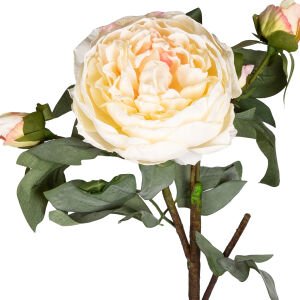 Yapay Çiçek Gül Dalı Krem 58 Cm.