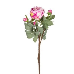 Yapay Çiçek Gül Dalı Fuşya 58 Cm.