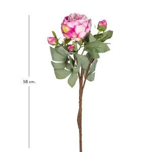 Yapay Çiçek Gül Dalı Fuşya 58 Cm.