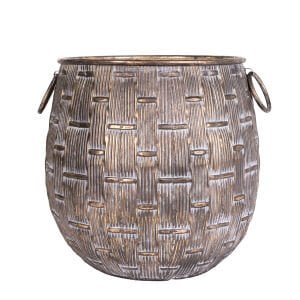 Metal Saksı Kulplu 34x36 Cm.