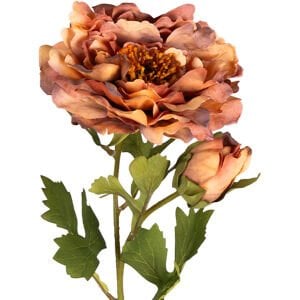 Yapay Çiçek, Şakayık, Tomurcuklu, Turuncu - 60 cm