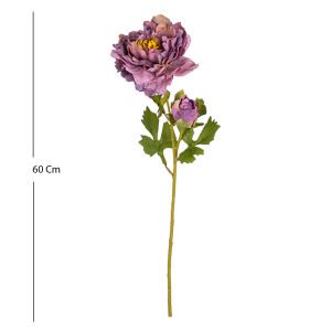 Yapay Gül Tomurcuklu Mor 60 Cm.
