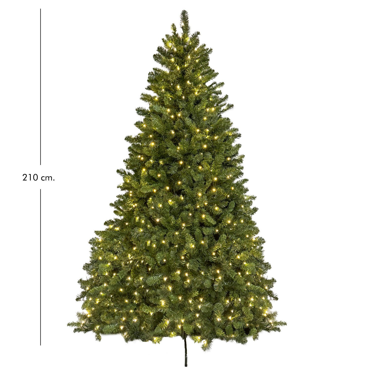  Original Christmas Tree Sサイズ Yılbaşı Çam Ağacı, Forest, Yeşil - 1348 Dal, 500 Led Işıklı, 210
