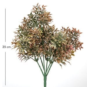 Yapay Fesleğen Kahverengi 35 Cm. UV Korumalı - Dış Mekan Uyumlu